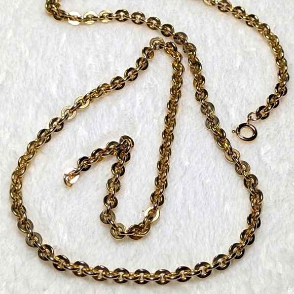 Vintage Goldtone Link Chain 30" Long Stamped Germany on Clasp - Picture 3 of 10